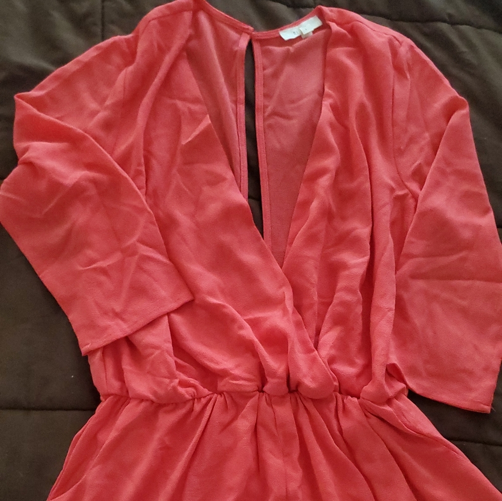 Salmon pink romper